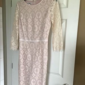Beauty pink lace dress size12